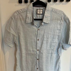 Like new light blue linen short sleeve button down - size M